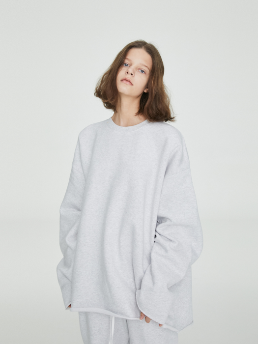 FW21 UNISEX NAPPED LIGHT MELANGE SWEATSHIRT