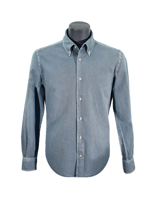 birbante button down shirt  blue