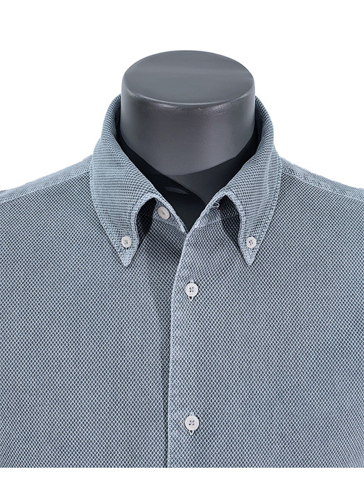 birbante button down shirt  blue