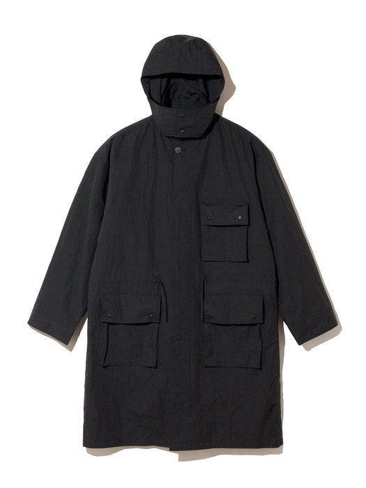 side slit field jacket black