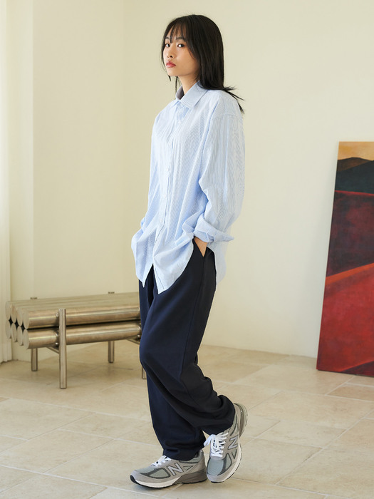 essential banding pants [oversize fit]_navy_남녀공용