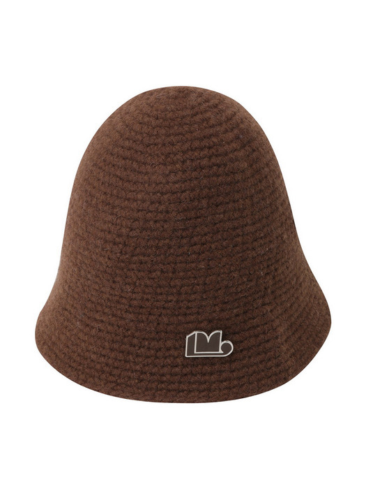 Emblem Knit Bucket Hat_QXRAX21610BRX