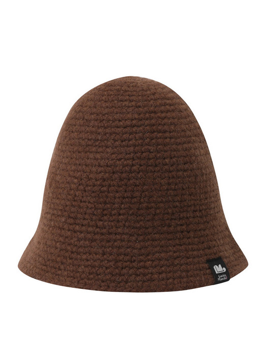Emblem Knit Bucket Hat_QXRAX21610BRX