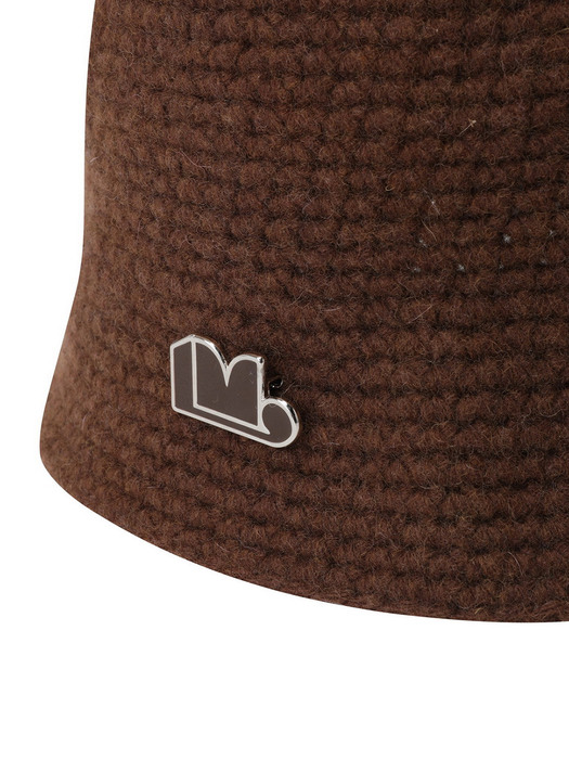 Emblem Knit Bucket Hat_QXRAX21610BRX