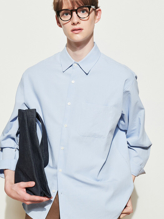 UNISEX OXFORD OVERFIT SHIRTS SKY BLUE