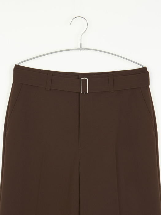 Ponte Semi Wide Pants (Brown)