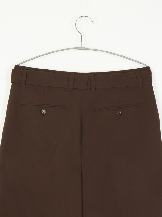 Ponte Semi Wide Pants (Brown)