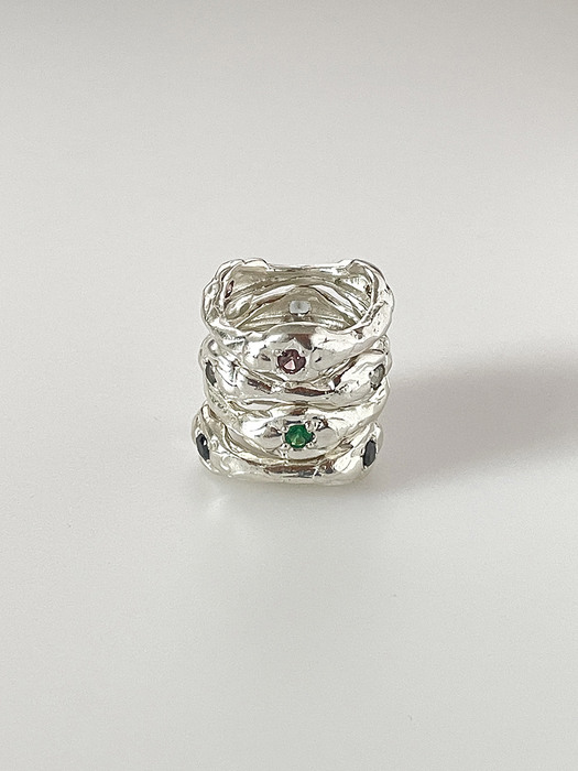[925silver] Ugly Crystal Ring (Silver)