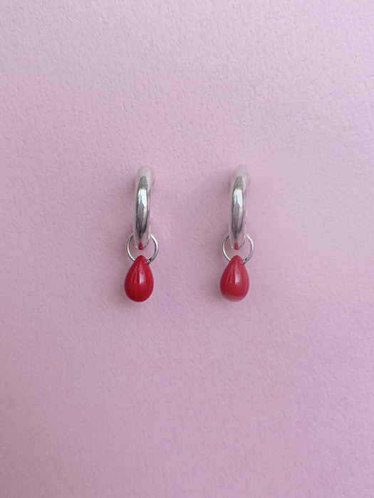 Red berries earrings
