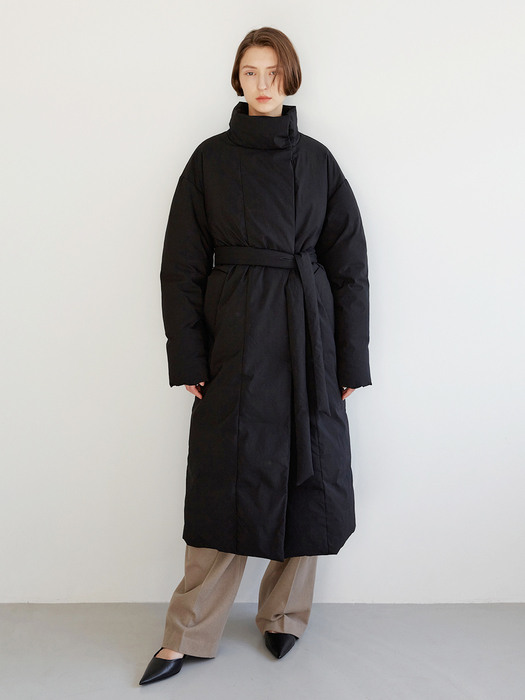 TOW HIGH NECK GOOSE DOWN LONG COAT_2 COLOR