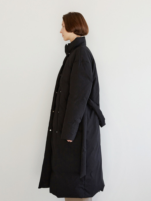 TOW HIGH NECK GOOSE DOWN LONG COAT_2 COLOR