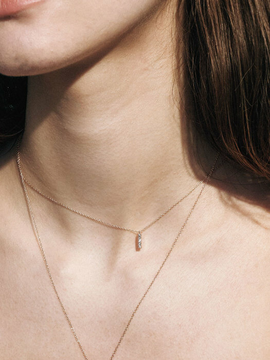 Small Stone Bar_Necklace (3colors)