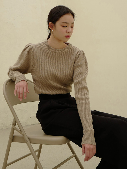 Puff Sleeve Knit (4color)