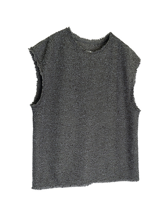 Rugged Boucle Vest / Charcoal