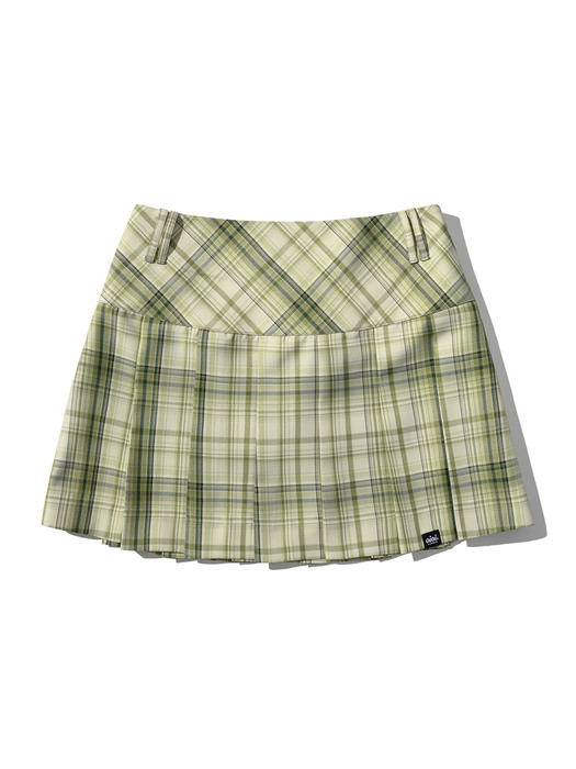 PLAID PLEATS MINI SKIRT [GREEN CHECK]