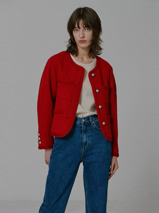 Maremma Tweed Jacket_Red