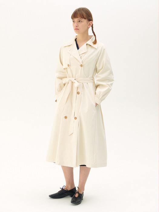 A-line Trench Coat_ivory