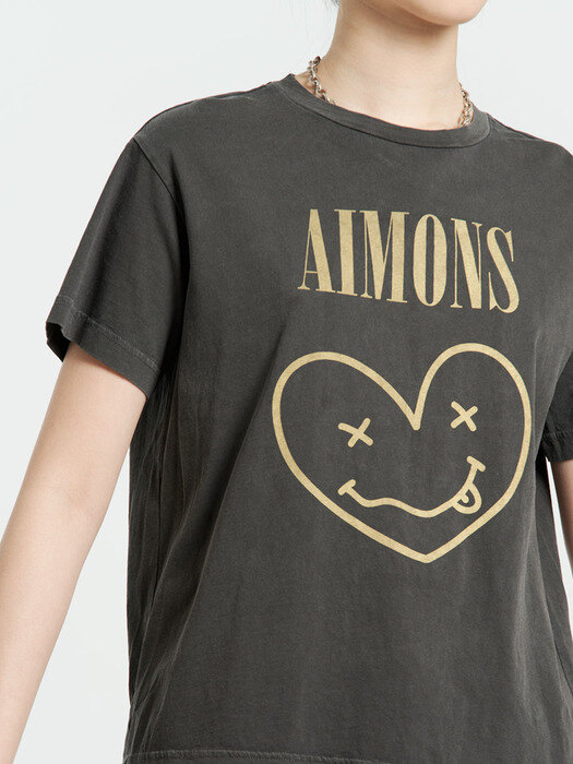 DYLAN DARK GRAY AIMONS SMILE DYED T-SHIRTS