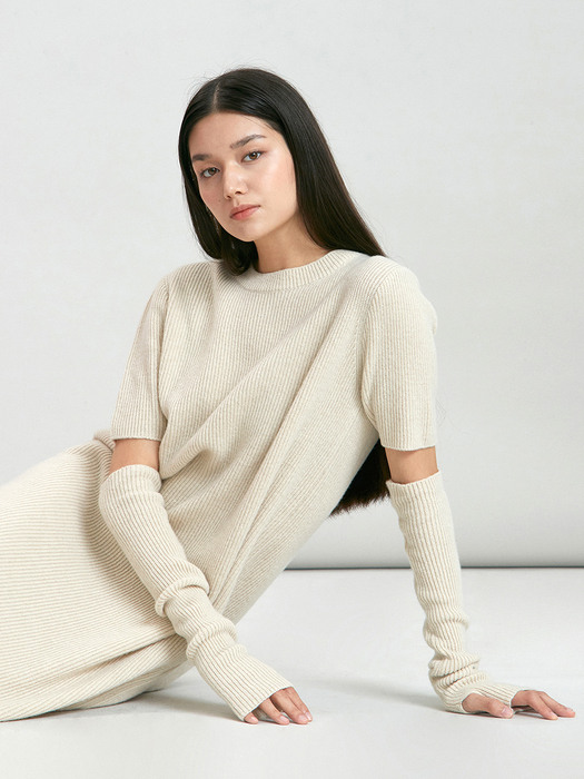 wool warmer knit onepiece (light beige)