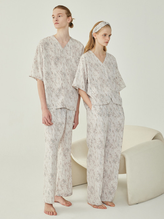 COZY PAJAMA COUPLE SET_sand lake