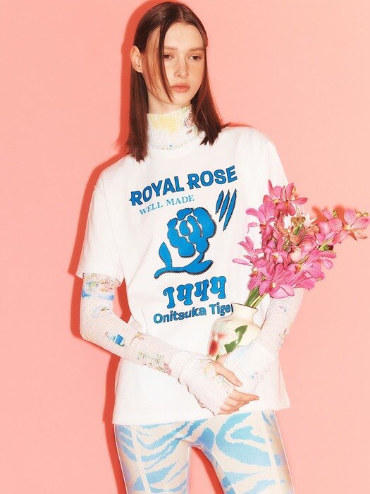 Royal Rose Tee White/Blue