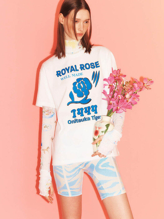 Royal Rose Tee White/Blue