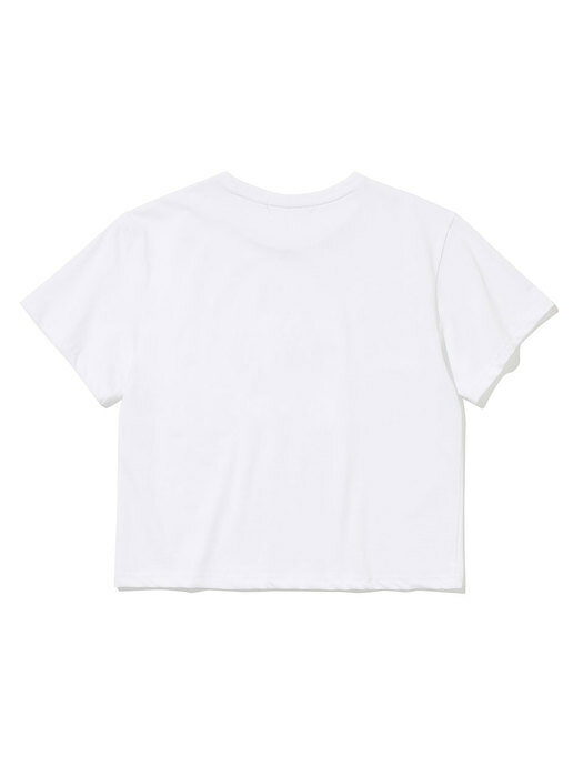Fluffy Lump Crop T-shirt [WHITE]