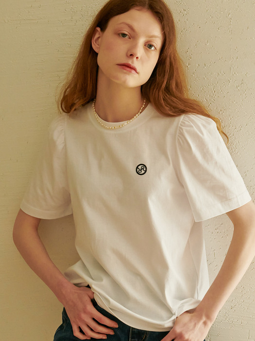 [1+1] PUFF SLEEVE HALF T SHIRT (4color)