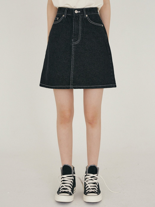 FJD DENIM MINI SKIRT BLACK