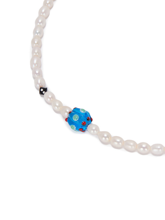 PEARL MIX NECKLACE IN BLUE