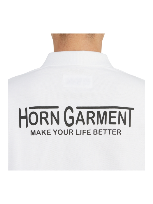HORN GARMENT 혼가먼트 골프웨어 남성 반팔티셔츠 HCM 2A AP05 WHITE