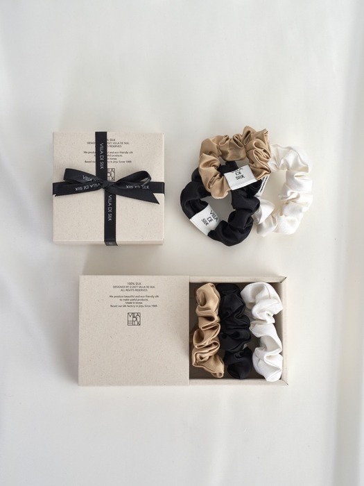 Baby scrunchie 3set (White/Beige/Black)