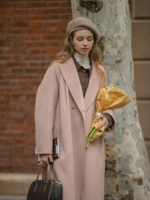 NOELLE handmade wool coat_PINK