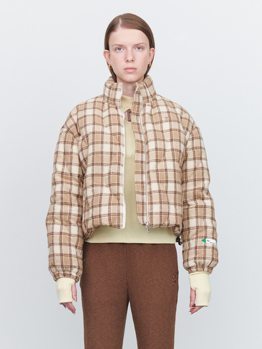 Check Flow Padding Beige Plaid Check