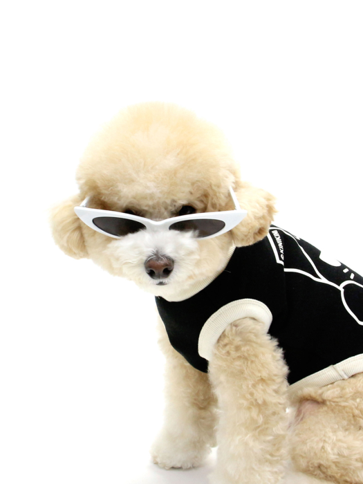 SUNGLASSES TOTO SLEEVELESS-BLACK(기모슬리브)