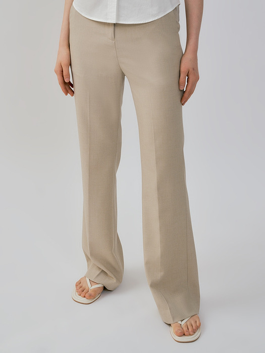 LONG SLIM BOOTS CUT SLACKS [2COLOR]