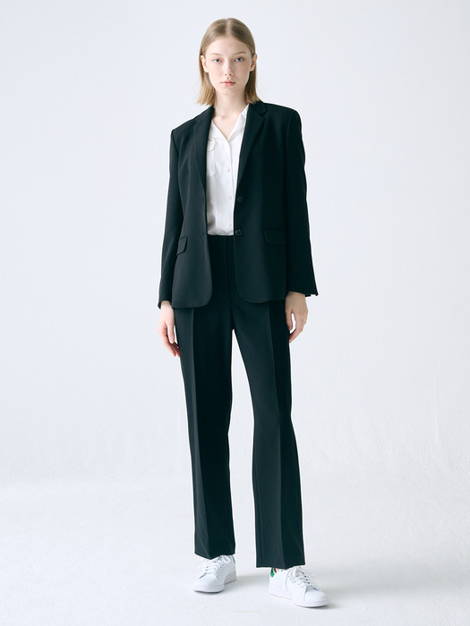 [Drama Signature] Two-button Blazer + Straight Trousers SET