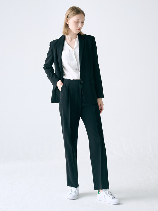 [Drama Signature] Two-button Blazer + Straight Trousers SET