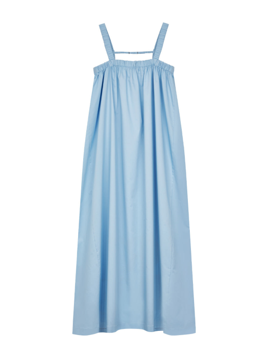BIG PRINT RESORT DRESS - SKY BLUE