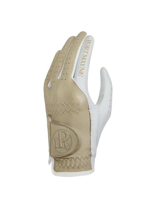 TWO TONED LEATHER GLOVE (A PAIR) - BEIGE