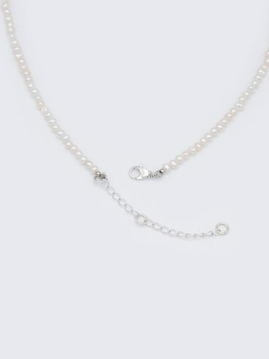 3mm simple water pearl Necklace 미니 밥풀 담수진주 초커 목걸이 3mm