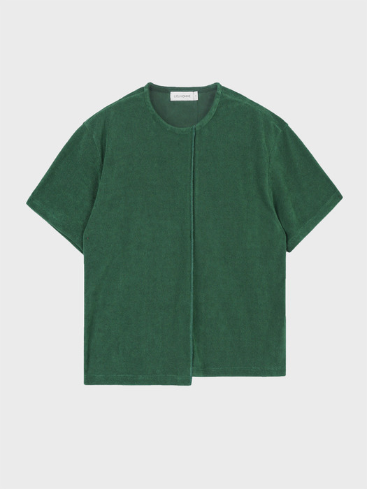 UNBALANCE TERRY T-SHIRT_GREEN