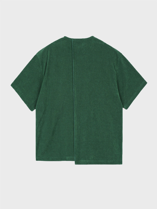 UNBALANCE TERRY T-SHIRT_GREEN