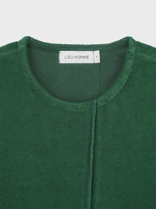 UNBALANCE TERRY T-SHIRT_GREEN