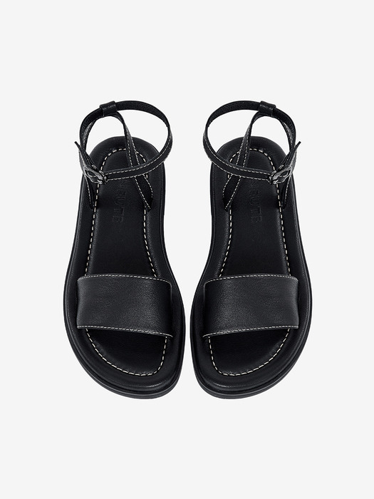 25mm Jose Ankle Strap Sandal (Black)
