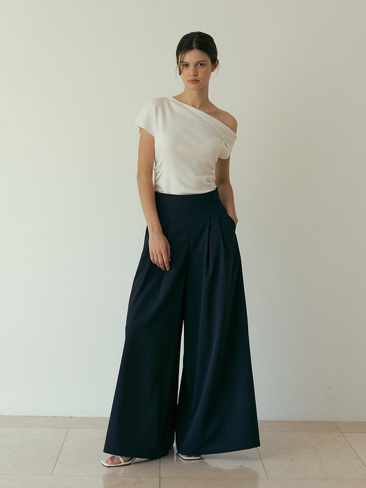 Over wide palazzo pant (navy)