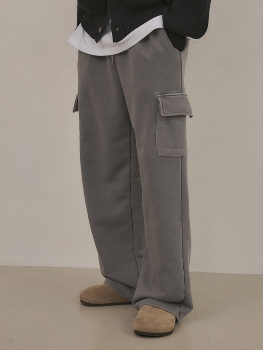 Pigment cargo sweat pants(5col)