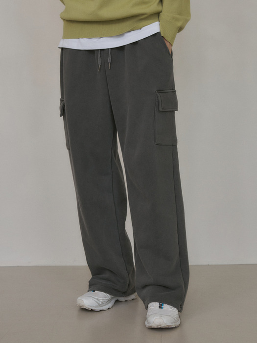 Pigment cargo sweat pants(5col)