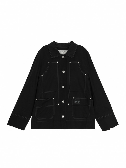 CARPENTER WORK JACKET FOR WOMEN IN BLACK