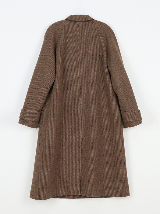 NINA Raglan Wool Coat-Brown